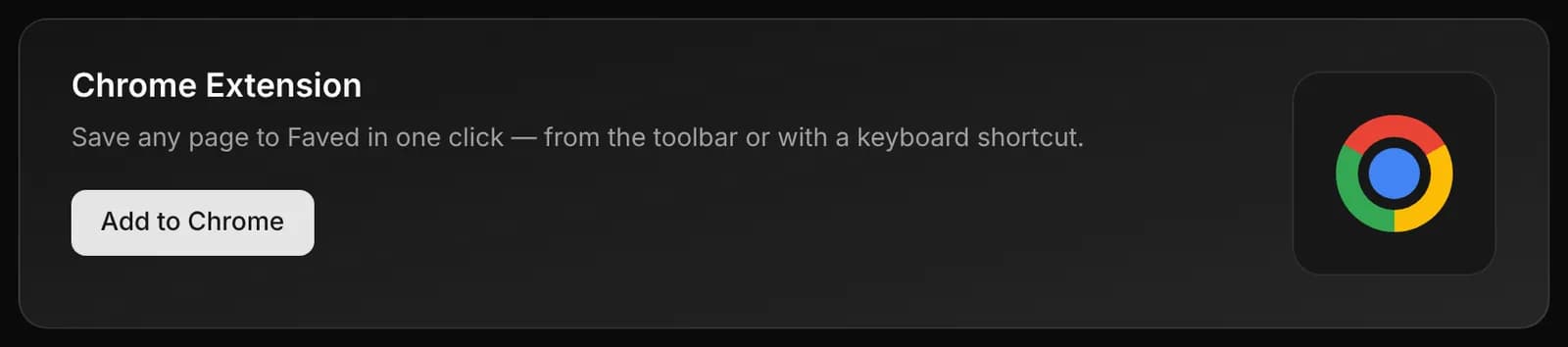 The Chrome Extension card in Settings › Integrations, with the Add to Chrome button
