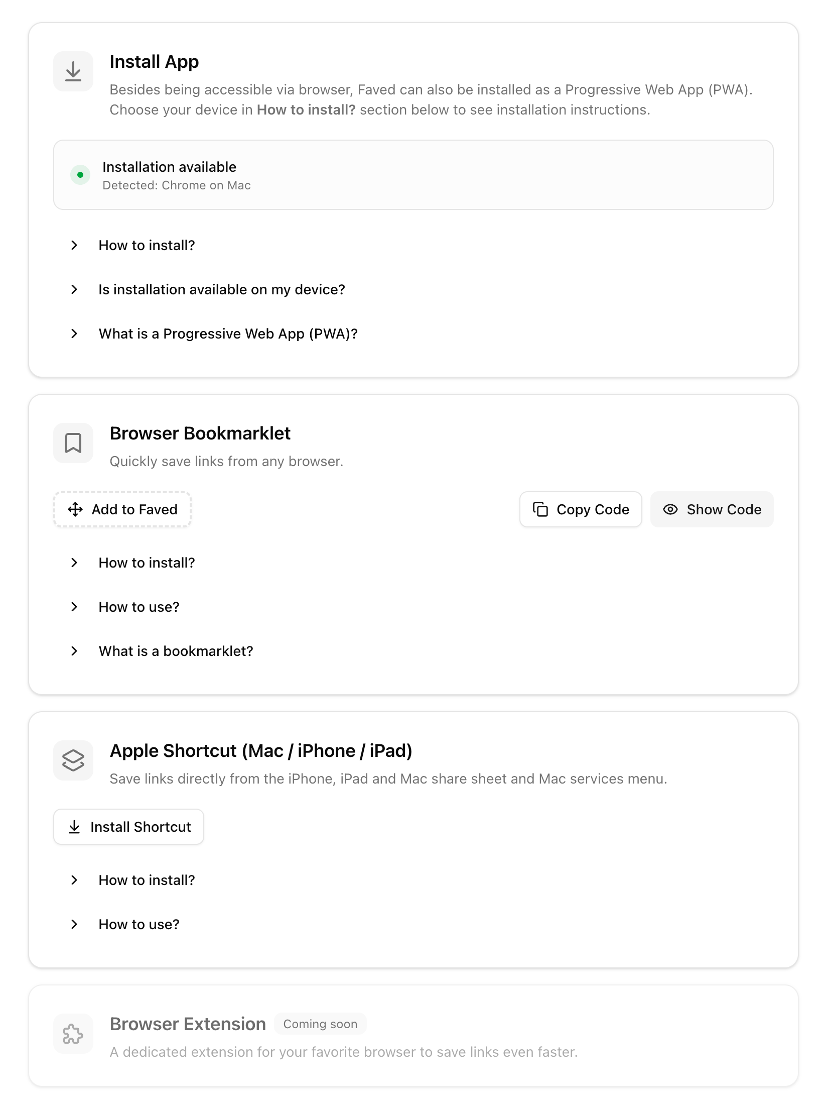 Integrations hub